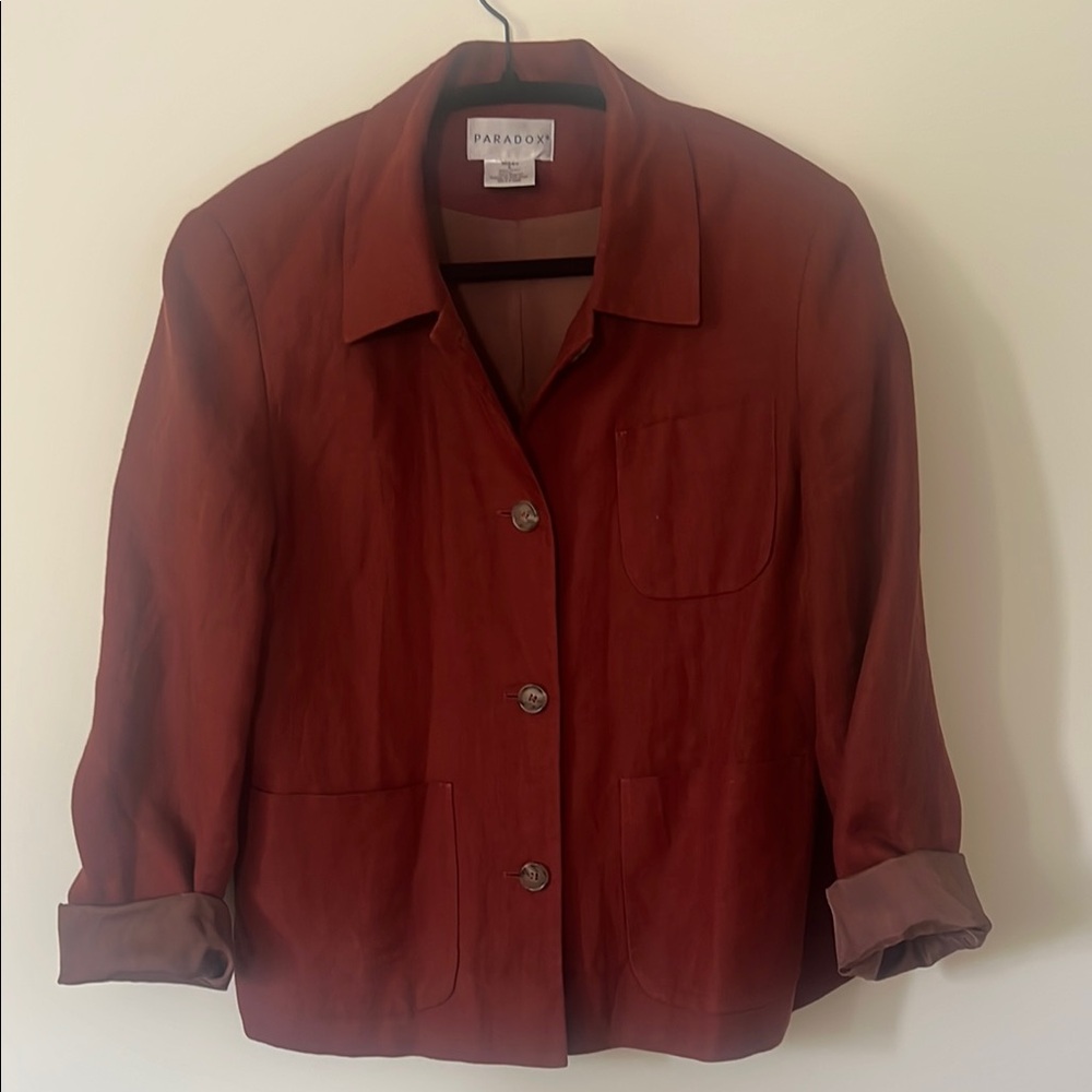 Paradox Women's Russet linen Blazer